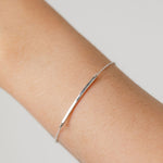 Bar bracelet white gold 
