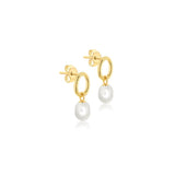 Baroque pearl earrings in 9kt Yellow Gold