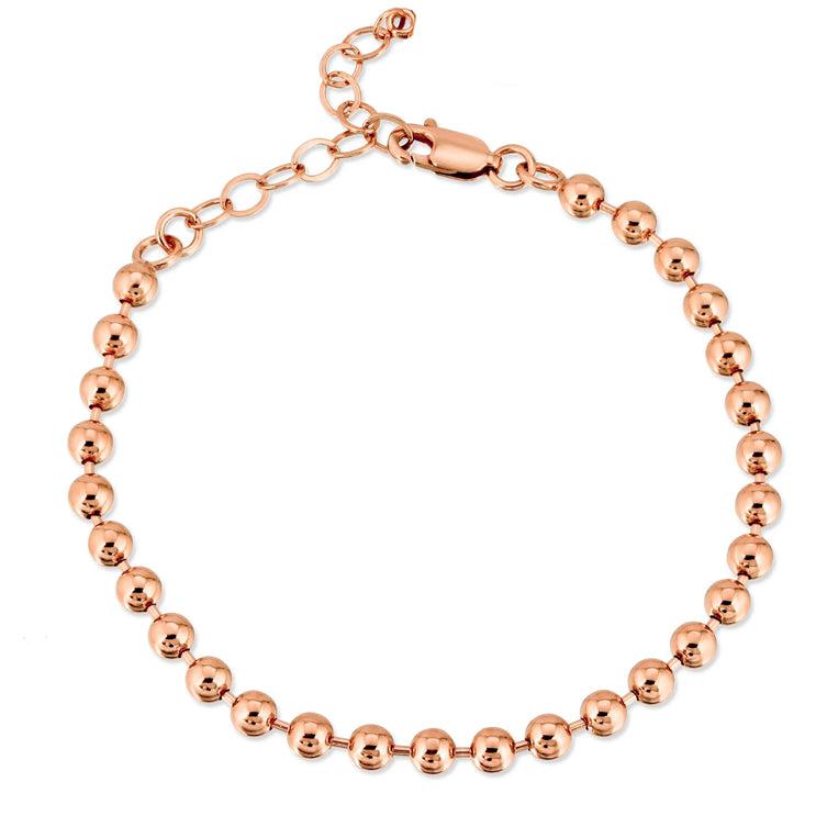 Bead ball bracelet rose gold 