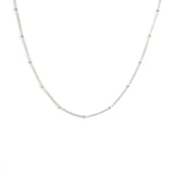 Bead chain white gold 