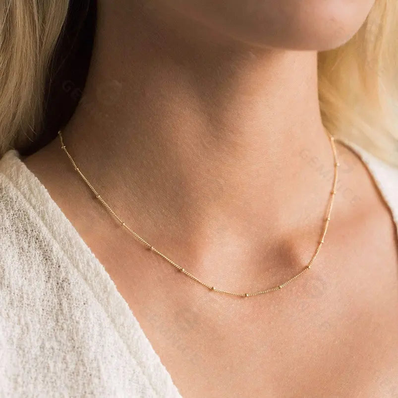 Bead chain yellow gold 1