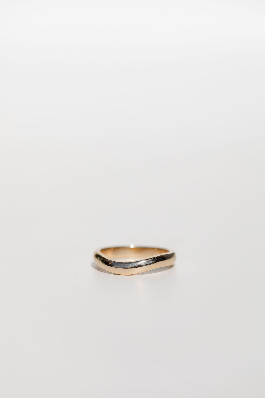 Bold Curved Gold Wedding Ring