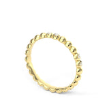 Bubble and sparkle A gold ring with round diamond accents set within a bubble like design 3