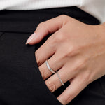 Bubble stacking ring white gold 