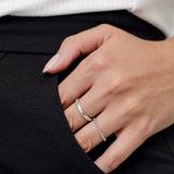 Bubble stacking ring white gold 