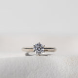 CLASSIC KNIFE EDGE SOLITAIRE ENGAGEMENT RING