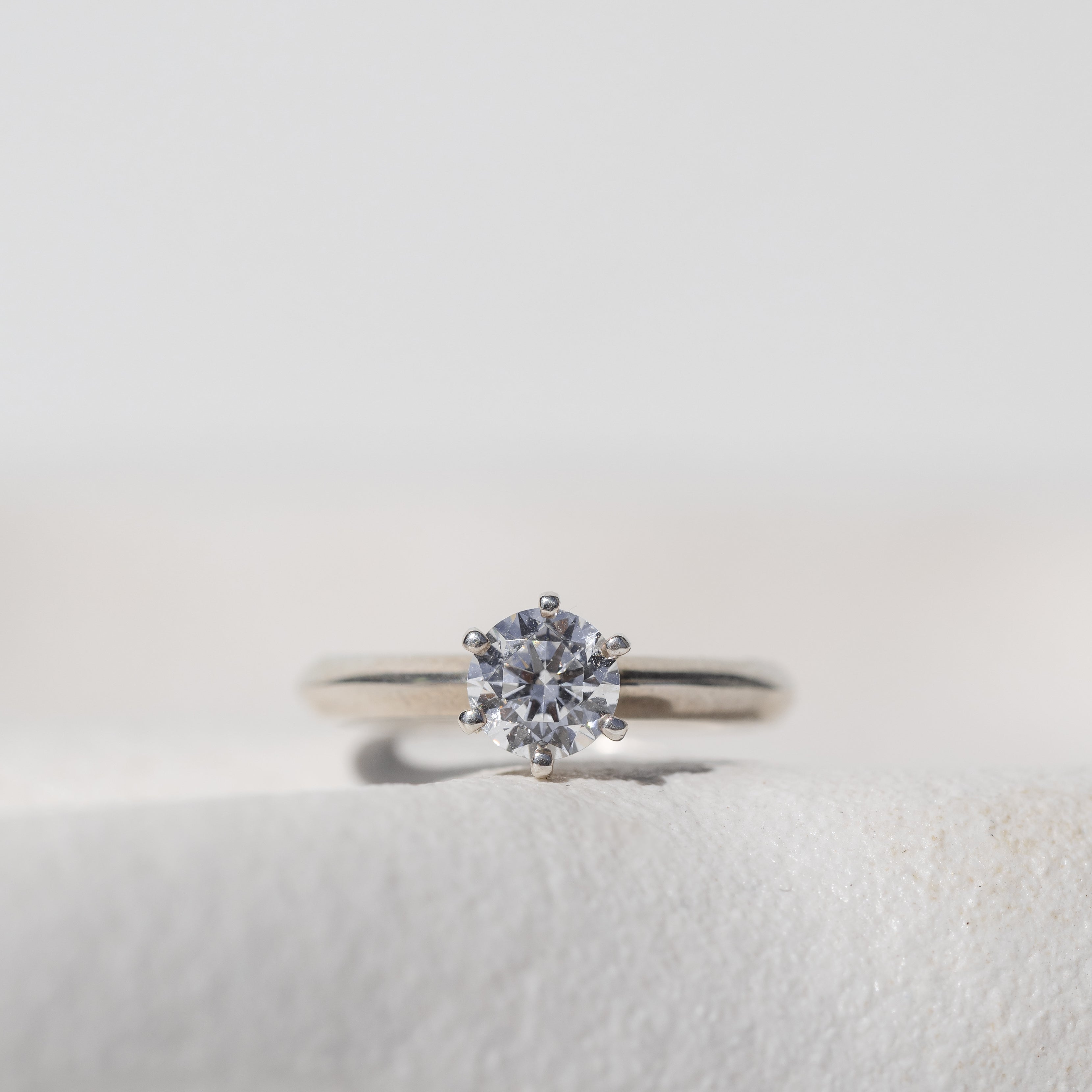 CLASSIC KNIFE EDGE SOLITAIRE ENGAGEMENT RING
