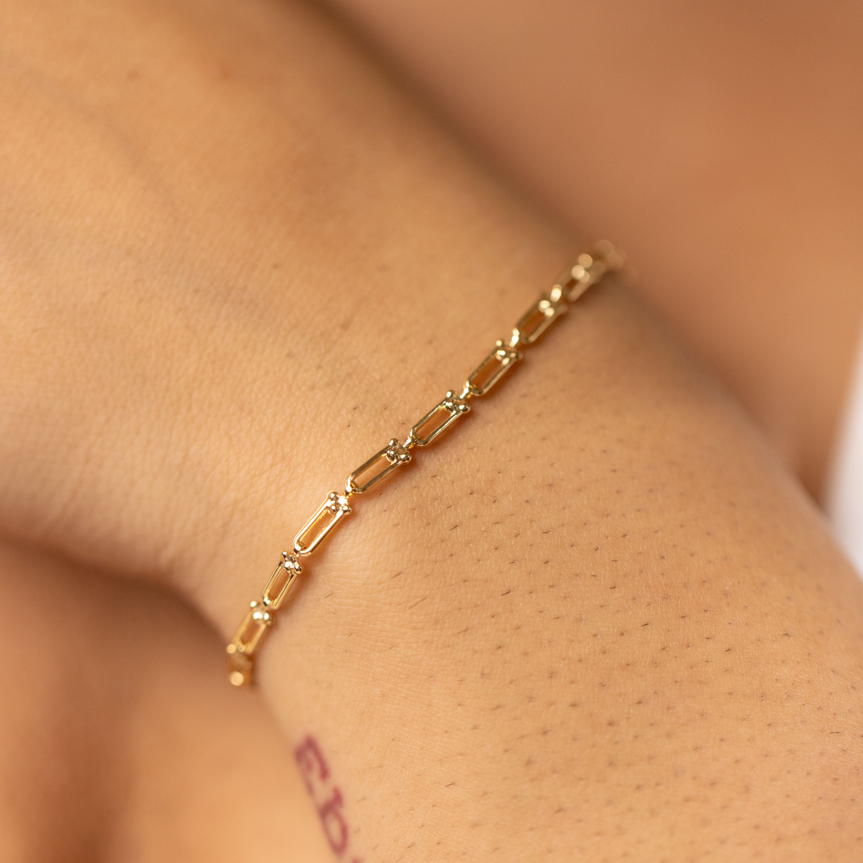 Chain gold link bracelet 