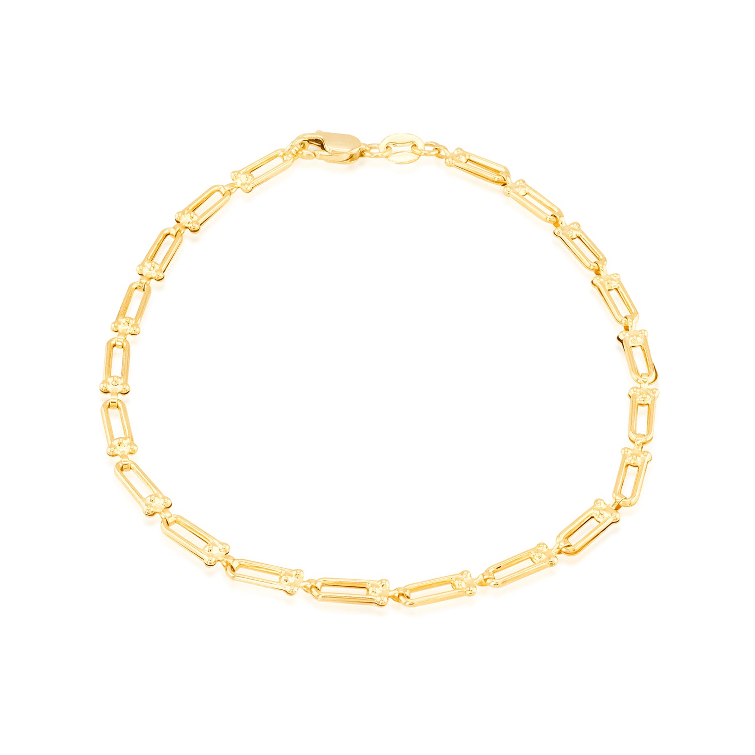 Chain link bracelet 9kt yellow gold 