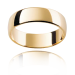 Classic Mens polished gold wedding ring
