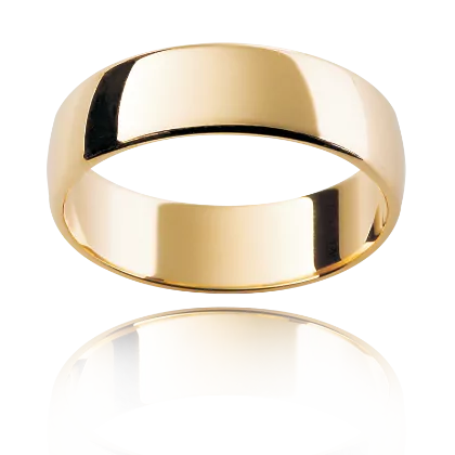 Classic Mens polished gold wedding ring
