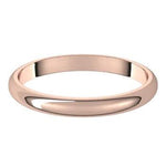 Classic half round womens wedding band in rose gold 2 