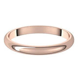 Classic half round womens wedding band in rose gold 2 