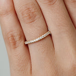 Curved Diamond Wedding Ring yellow gold 