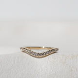 Curved diamond eternal wedding band 