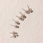 Diamond Earrings with 4 claws in 9kt Gold