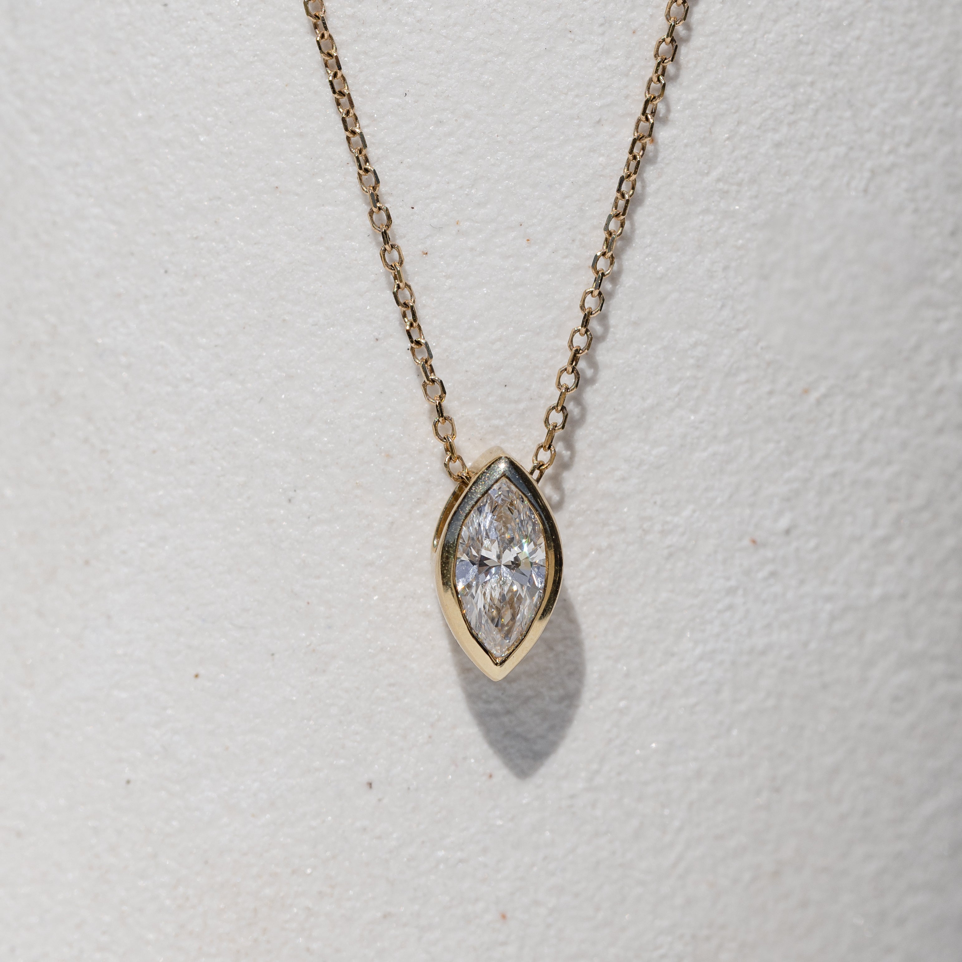 Diamond Slider Pendant Necklace