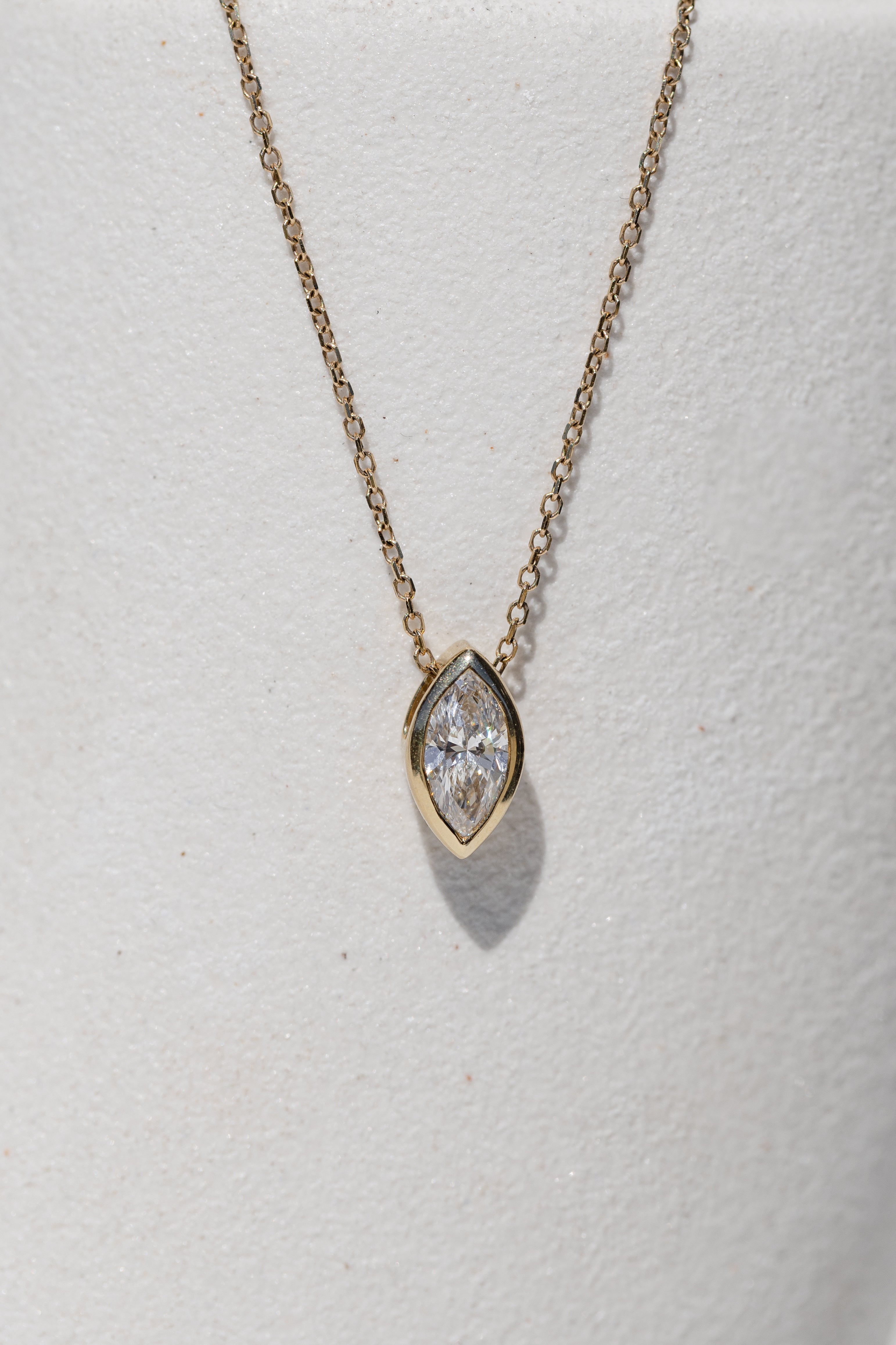 Diamond Slider Pendant Necklace