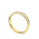 Diamond channel set wedding ring 