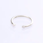 Diamond cuff stacking ring white gold 
