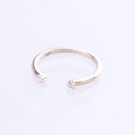 Diamond cuff stacking ring yellow gold 