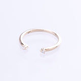 Diamond cuff stacking ring yellow gold 