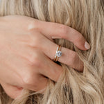 Diamond etched gold wedding ring 2