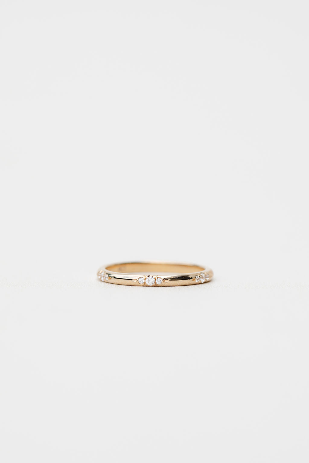 Diamond etched wedding ring 