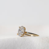 Oval Cut Diamond Solitaire with Hidden Halo | Lab Grown Oval Cut Diamond 1.82ct