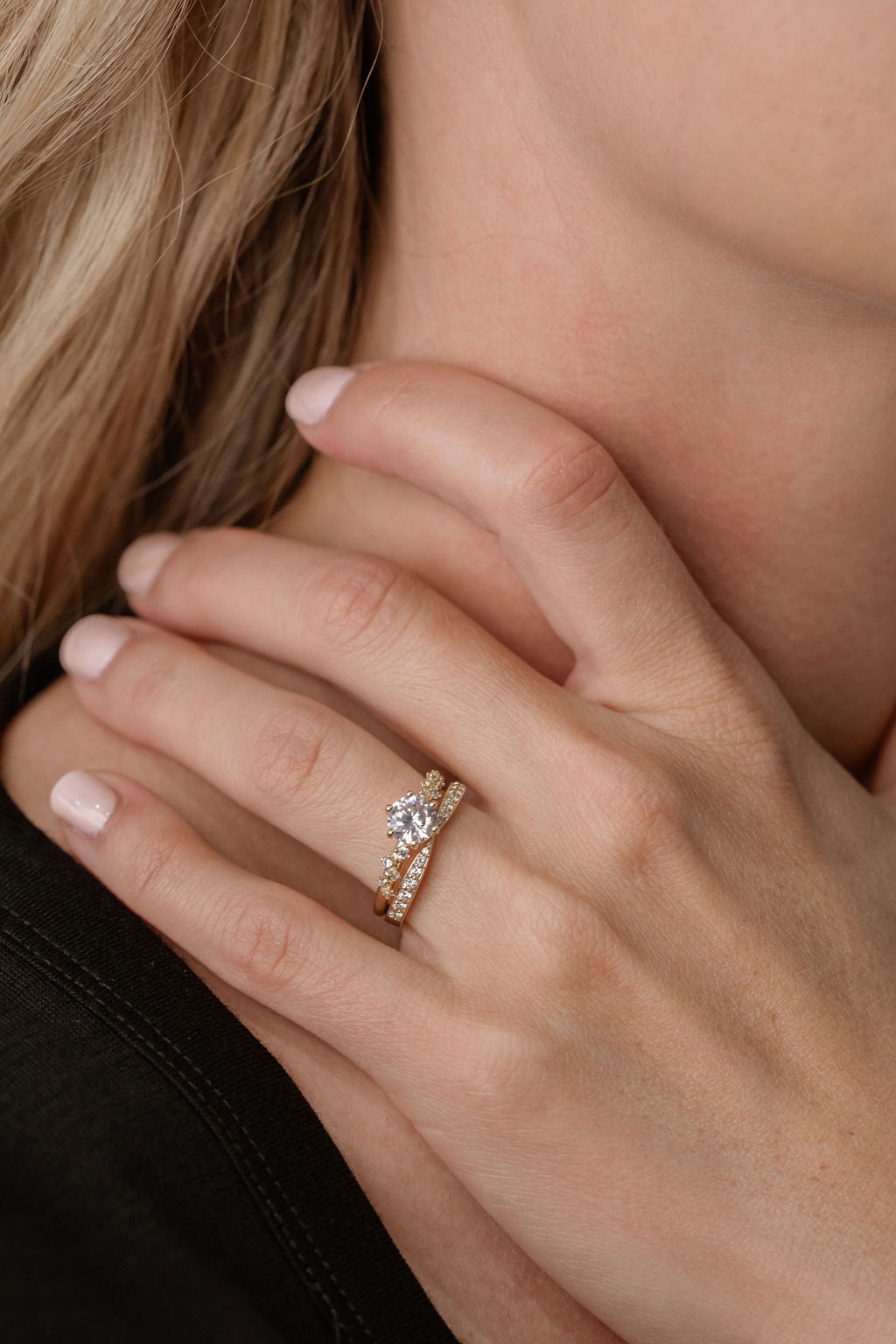 Everly Tapered Diamond Wedding Ring - Main Image