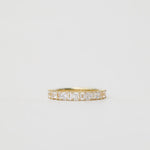 Diamond statement wedding ring with princess cut and baguette cut diamonds