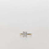 Elongated Cushion Cut Solitaire Diamond Engagement Ring