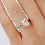 Elongated Cushion Engagement Ring Compass Setting