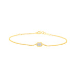 Emerald Cut Diamond Bezel Set Bracelet