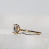 Emerald Cut Diamond and Hidden Halo