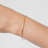 Engravable 9kt gold bar bracelet
