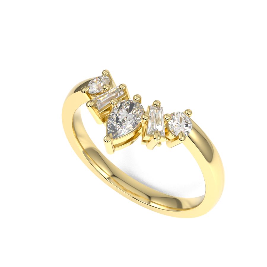 Felicia crown wedding ring