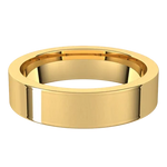 Flat Cigar wedding ring in yellow gold 