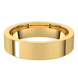 Flat Cigar wedding ring in yellow gold 