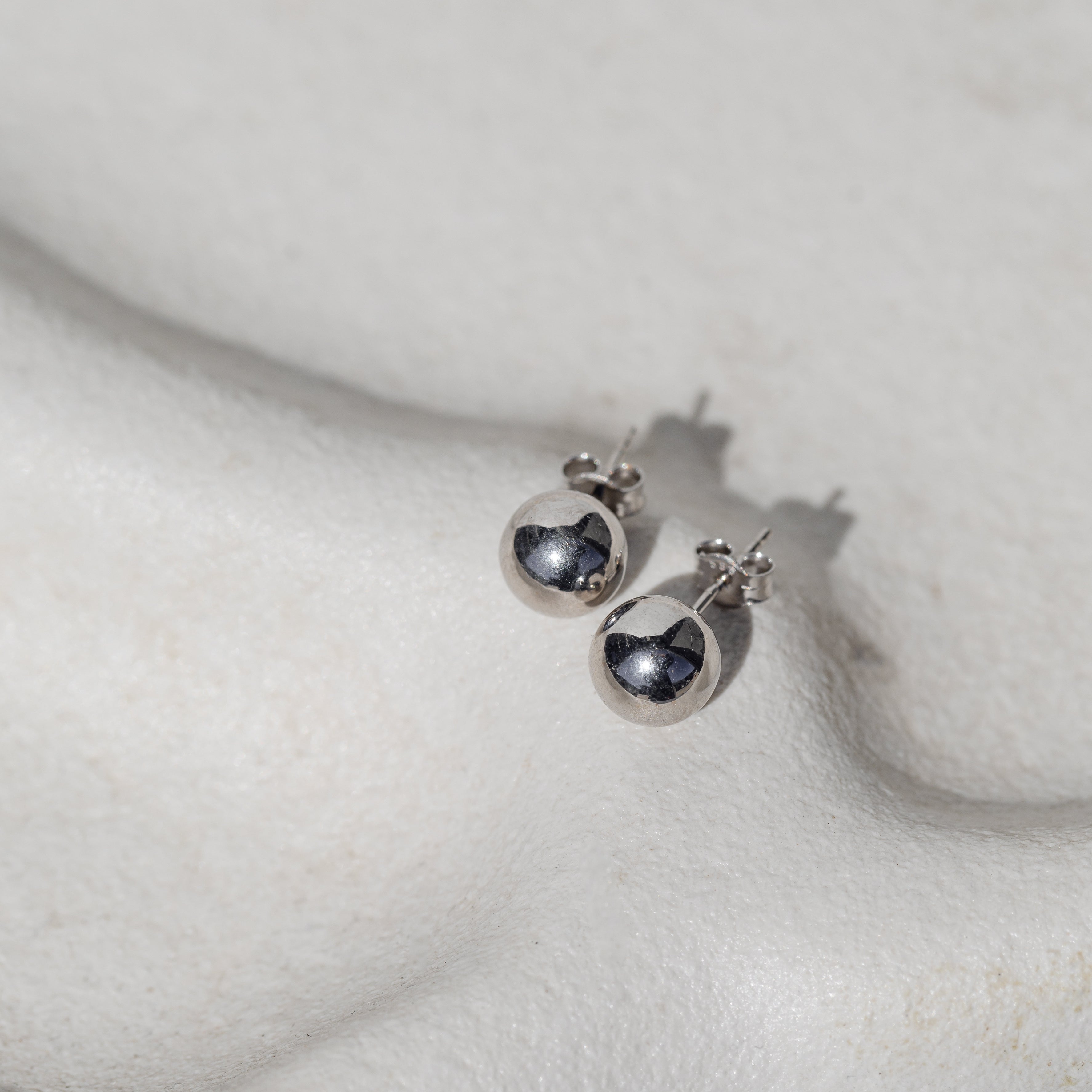 Gold Ball Stud Earrings