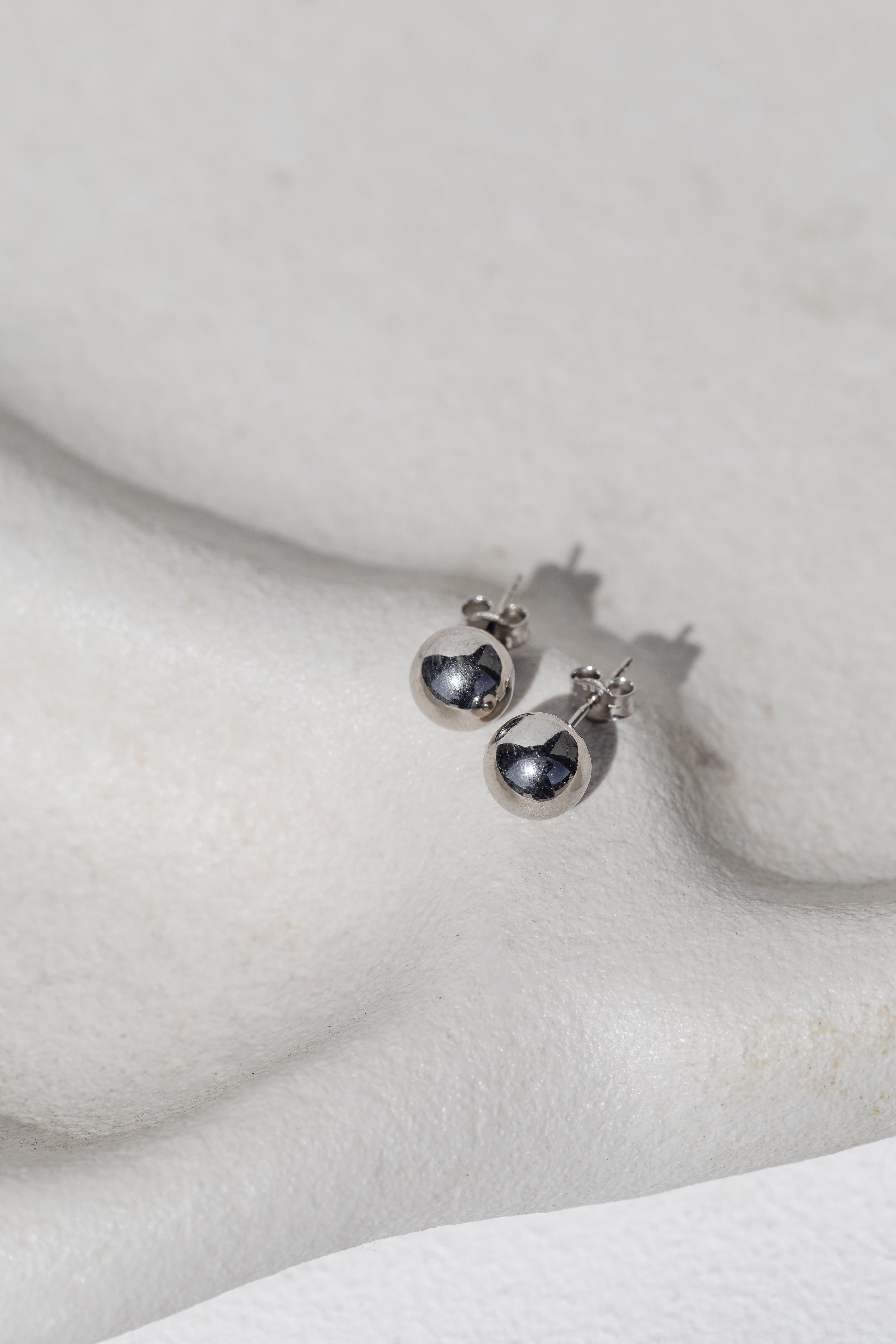 Gold Ball Stud Earrings