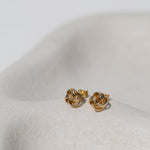 Gold Knot Stud Earrings