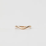 Gold curved wedding ring 2