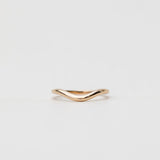 Gold curved wedding ring 2