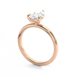Pear Cut Diamond Solitaire Engagement Ring