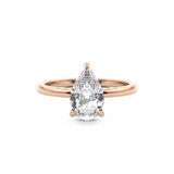 Pear Cut Diamond Solitaire Engagement Ring