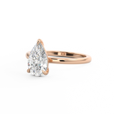 Pear Cut Diamond Solitaire Engagement Ring