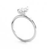Pear Cut Diamond Solitaire Engagement Ring