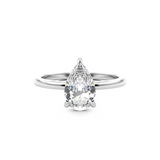 Pear Cut Diamond Solitaire Engagement Ring