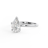 Pear Cut Diamond Solitaire Engagement Ring